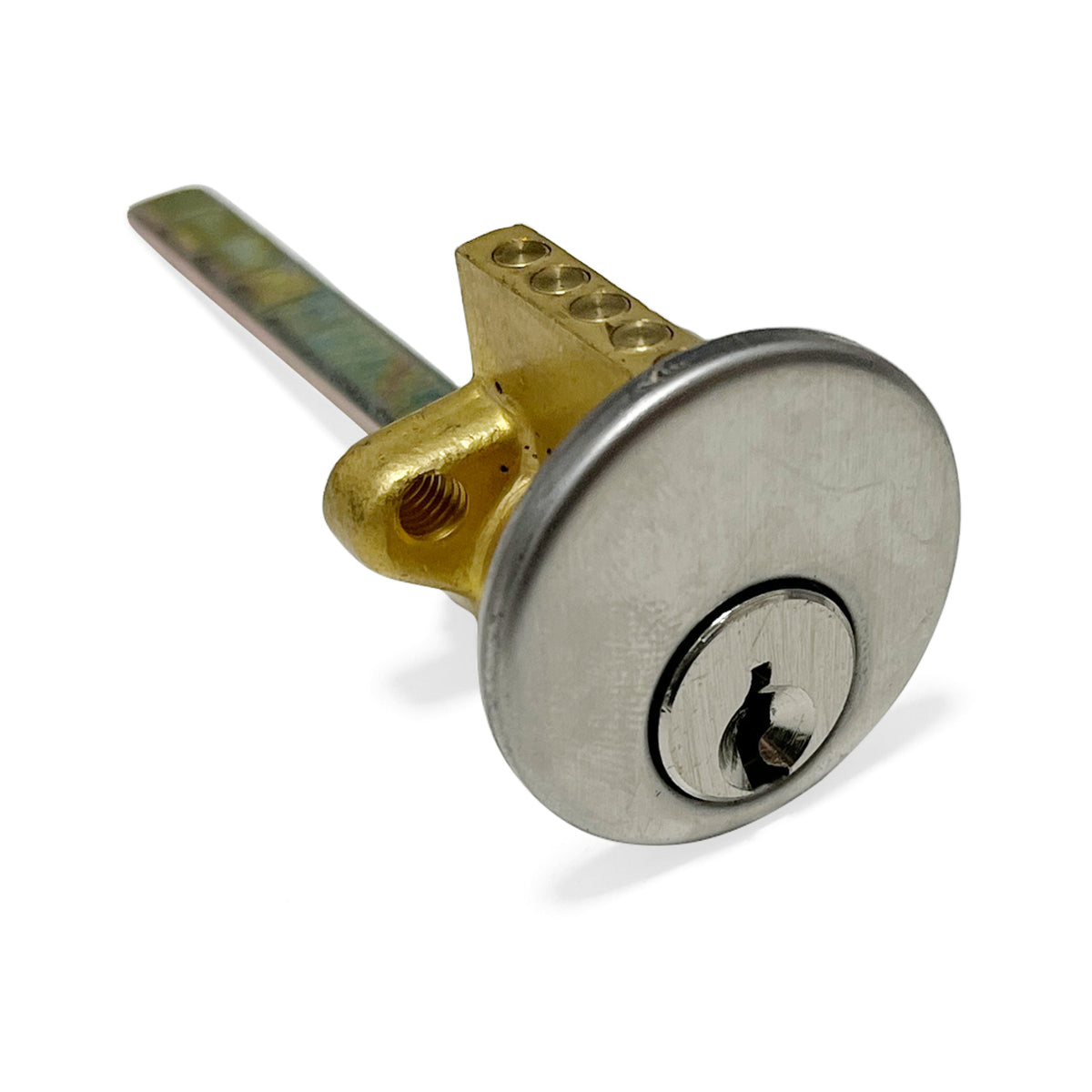 Lock Synergy 5 Pin RIM Cylinder with Collar, Back Plate, and 2 Keys